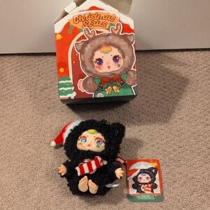 Christmas Series MM Suger Baby Black Plush Doll Blind Box Opened